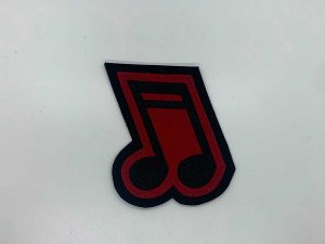embroidered music note